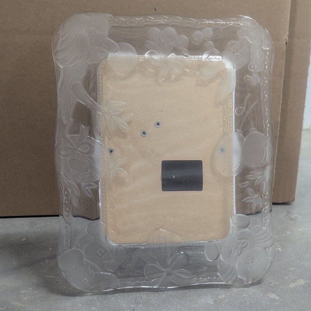 Mikasa Clear Frosted Picture Frame Baby - etched animals &  balloon design 5 x 7